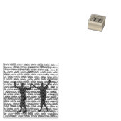 Black Magic Hollyhock by Yeshaya Dank Wood Wall Ar ラバースタンプ (押印)