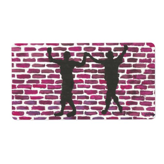 Black Magic Hollyhock by Yeshaya Dank Wood Wall Ar ラベル (正面)