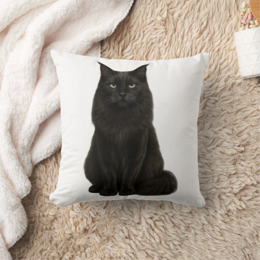 Black Maine Coon Pillow クッション (ブランケット)
