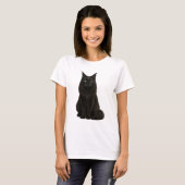 Black Maine Coon T-Shirt Tシャツ (正面フル)