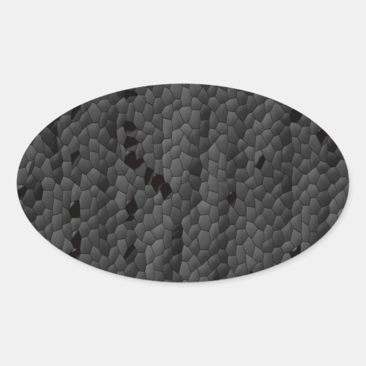 Black Mamba in,図解入りの、写真付きの Art 楕円形シール (正面)