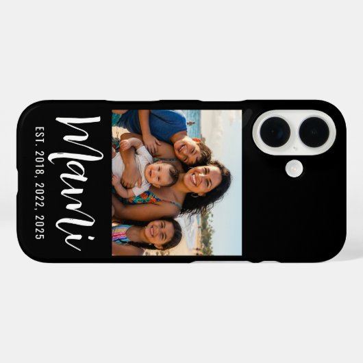Black Mami Established Script Photo Case-Mate iPhoneケース (裏面 (横))