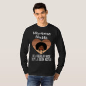 Black Mammography Nurse CNA LPN APN Melanated Mamm Tシャツ (正面フル)