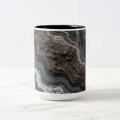 Black Marble Abstract Coffee Mug – Modern mug ツートーンマグカップ (中央)
