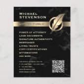 Black marble gold feather notary チラシ (正面)