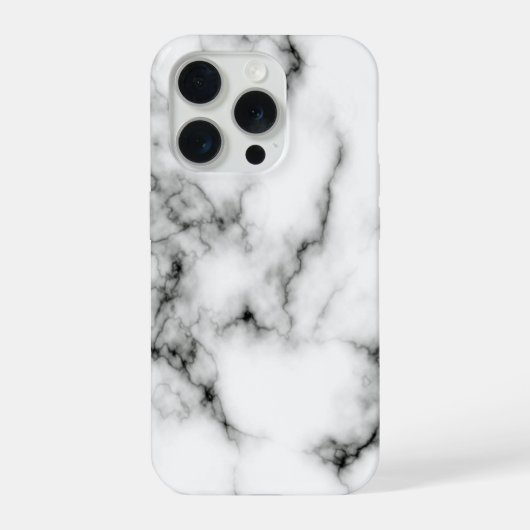 Black Marble Look Design iPhone Case iPhoneケース (裏面)