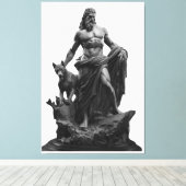 Black Marble Sculpture キャンバスプリント (インサイチュ (ウッドフロア))