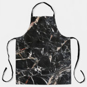 Black marble stone natural background abstract mar エプロン (正面)