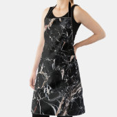 Black marble stone natural background abstract mar エプロン (インサイチュ)