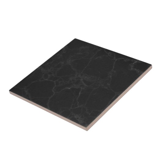 Black Marble Texture Ceramic Tile 4.25 Inch Square タイル (側面)