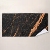 black marble with golden veins, emperador marble n バスタオル (バスタオル)