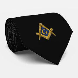 Black Masonic Freemason Master Neck Tie ネクタイ
