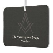 Black Masonic Master Mason Freemason Compass カーエアーフレッシュナー (左)