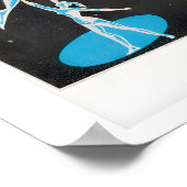 Black Matchbox Labels Grid Print, Vintage Ephemera ポスター (角)