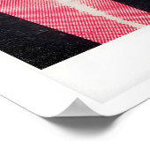 Black Matchbox Labels Grid Print, Vintage Ephemera ポスター (角)