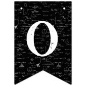 Black Math Formulas Graduation Congratulations バンティングフラッグ (第2の旗)