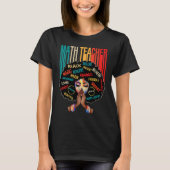 Black Math Teacher Afro Love Melanin African Ameri Tシャツ (正面)