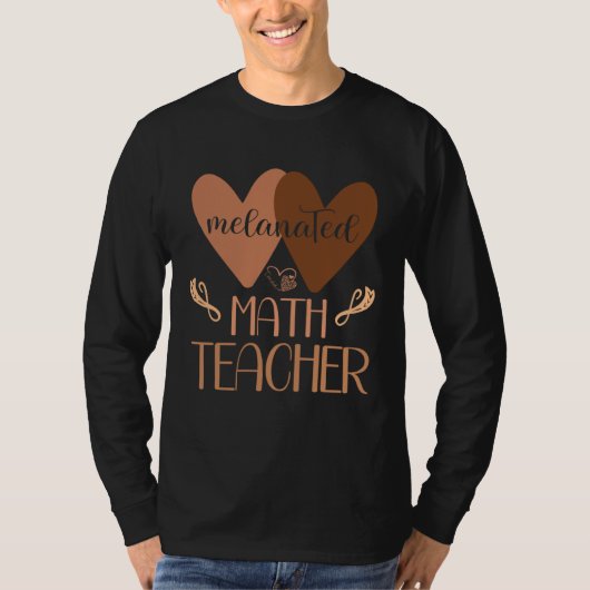 Black Math Teacher College Black History Women Afr Tシャツ (正面)