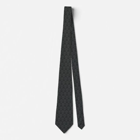 Black Medieval Dragons Neck Tie ネクタイ (正面)