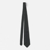 Black Medieval Dragons Neck Tie ネクタイ (裏面)