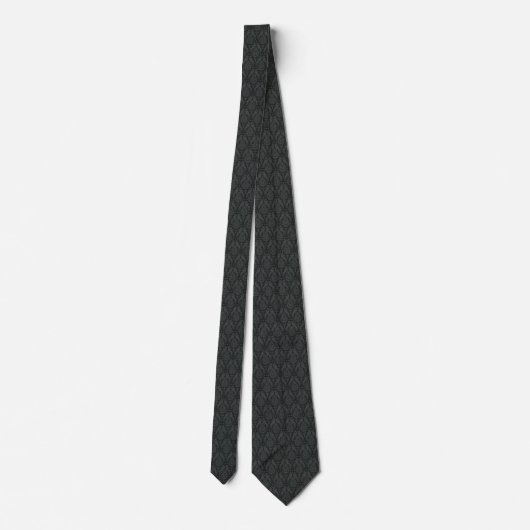 Black Medieval Dragons Neck Tie ネクタイ (裏面)