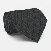 Black Medieval Dragons Neck Tie ネクタイ (ロール)