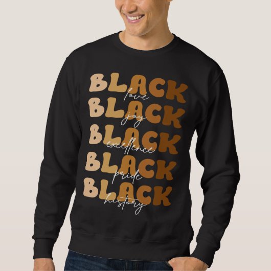 Black Melanin  Melanin Afro Womens Black History M スウェットシャツ (正面)