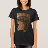 Black Melanin Queen Apparel African American Afro  Tシャツ (正面)