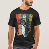 Black Melanin Queen Apparel African American Afro Tシャツ (正面)