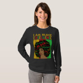 Black Melanin Woman Black Excellence Afro Hair Gir Tシャツ (正面フル)