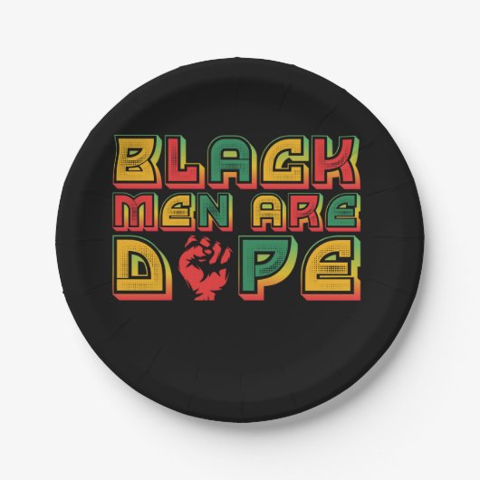 black_men_are_ドーピング_01 ペーパープレート (正面)
