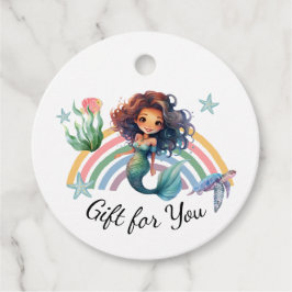 Black Mermaid Gift Tags in White フェイバータグ