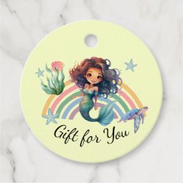 Black Mermaid Gift Tags in Yellow フェイバータグ
