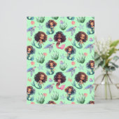 Black Mermaid Scrapbook Paper in Green (スタンド正面)