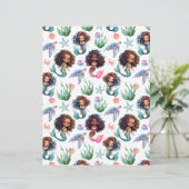 Black Mermaid Scrapbook Paper in White (スタンド正面)