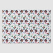 Black Mermaid Tissue Paper in White 薄葉紙 (正面)