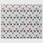 Black Mermaid Wrapping Paper in White ラッピングペーパー (フラット)