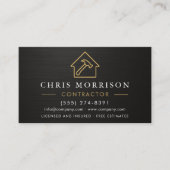 Black Metallic Building Construction 名刺 (正面)