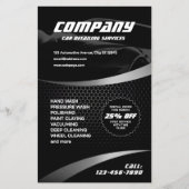 Black metallic carbon car detailing  チラシ (正面)