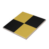 Black & Metallic Gold Square Box Stylish Pattern タイル (側面)