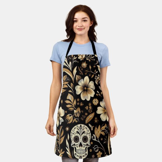 Black Mexican エプロン (着用した状態)