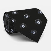 Black Micro 8 Ball Billiards Pool Player Cool ネクタイ (ロール)