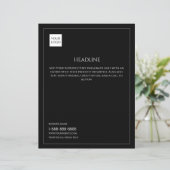 Black Minimal Business Marketing Logo Flyer (スタンド正面)