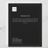 Black Minimal Business Marketing Logo Flyer (正面)