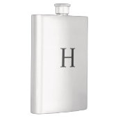 Black Minimal Modern Elegant Monogram フラスク (右)