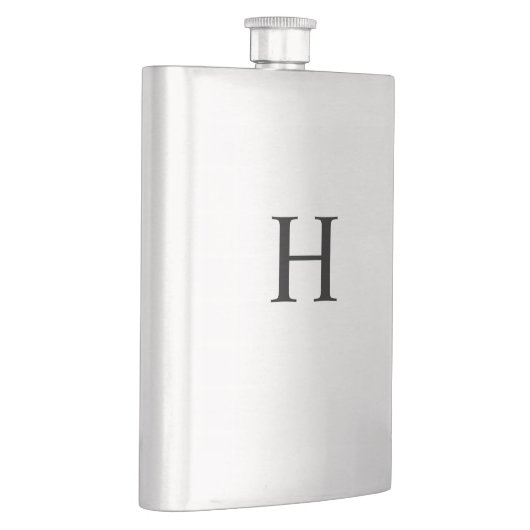 Black Minimal Modern Elegant Monogram フラスク (右)