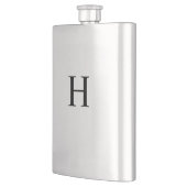 Black Minimal Modern Elegant Monogram フラスク (左)