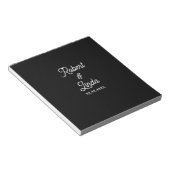 Black Minimal Personalized Custom Notes Notepad ノートパッド (アングル)