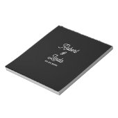 Black Minimal Personalized Custom Notes Notepad ノートパッド (回転)