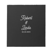 Black Minimal Personalized Custom Notes Notepad ノートパッド (正面)